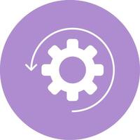 Automate Glyph Circle Icon vector