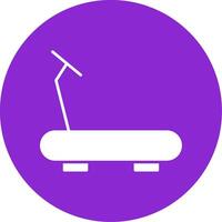 Treadmill Glyph Circle Icon vector