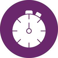 Stopwatch Glyph Circle Icon vector