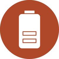 Battery Glyph Circle Icon vector