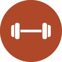 Dumbbell Glyph Circle Icon vector