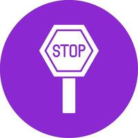 Pit Stop Glyph Circle Icon vector