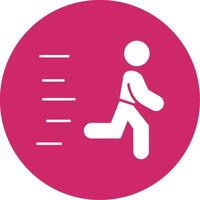 Runner Glyph Circle Icon vector