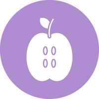 Apple Glyph Circle Icon vector