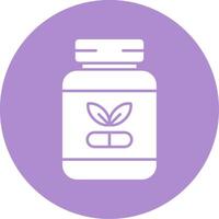 Supplements Glyph Circle Icon vector