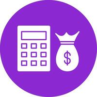 Accounting Glyph Circle Icon vector