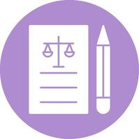 Legal Glyph Circle Icon vector