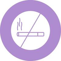 No Smoking Glyph Circle Icon vector