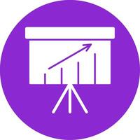 Presentation Glyph Circle Icon vector