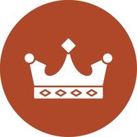 King Glyph Circle Icon vector