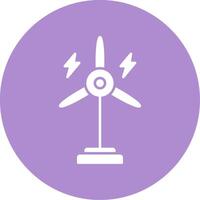 eólico turbina glifo circulo icono vector