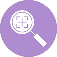 Search Glyph Circle Icon vector