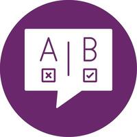 Ab Testing Glyph Circle Icon vector