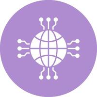 Network Glyph Circle Icon vector