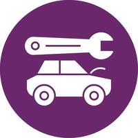 Body Repair Glyph Circle Icon vector