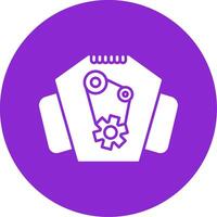 Engine Glyph Circle Icon vector