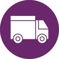 Truck Glyph Circle Icon vector