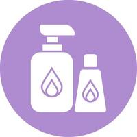 Cleaning Products Glyph Circle Icon vector