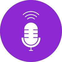 Voice Assistant Glyph Circle Icon vector