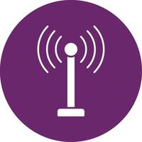 Antenna Glyph Circle Icon vector