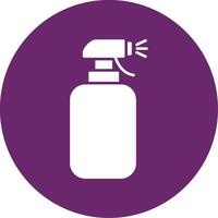 Cleaning Spray Glyph Circle Icon vector