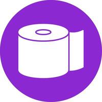 Toilet Paper Glyph Circle Icon vector
