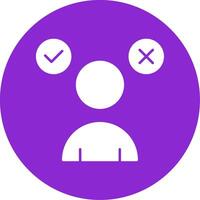 Decision Making Glyph Circle Icon vector