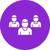 Collaborative Glyph Circle Icon vector