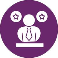 Leader Glyph Circle Icon vector