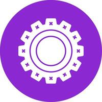 Cogwheel Glyph Circle Icon vector