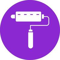 Lint Roller Glyph Circle Icon vector