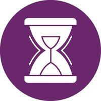 Hourglass Glyph Circle Icon vector