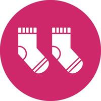 Sock Glyph Circle Icon vector