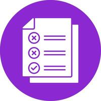 Check List Glyph Circle Icon vector