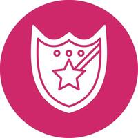 Police Badge Glyph Circle Icon vector