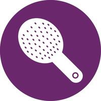 Hair Brush Glyph Circle Icon vector