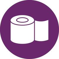 Tissue Roll Glyph Circle Icon vector