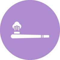 Smoking Pipe Glyph Circle Icon vector