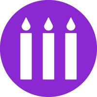 Candle Glyph Circle Icon vector