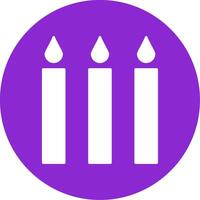 Candle Glyph Circle Icon vector