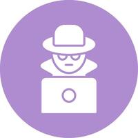 Fraud Glyph Circle Icon vector