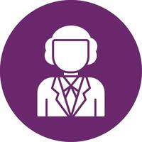 Judge Glyph Circle Icon vector