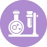 Lab Glyph Circle Icon vector