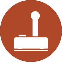 Joystick Glyph Circle Icon vector