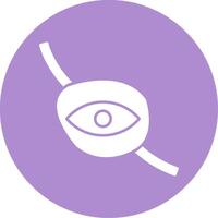 Eyepatch Glyph Circle Icon vector