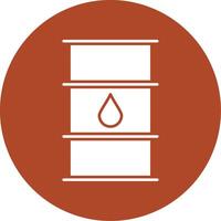 Oil Barrel Glyph Circle Icon vector