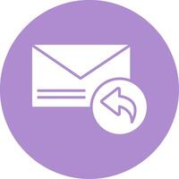 Reply Glyph Circle Icon vector