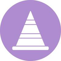 Cone Glyph Circle Icon vector