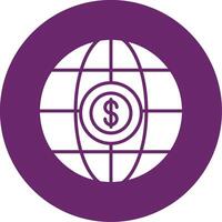 International Business Glyph Circle Icon vector