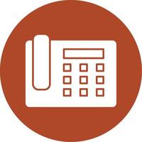 Landline Glyph Circle Icon vector